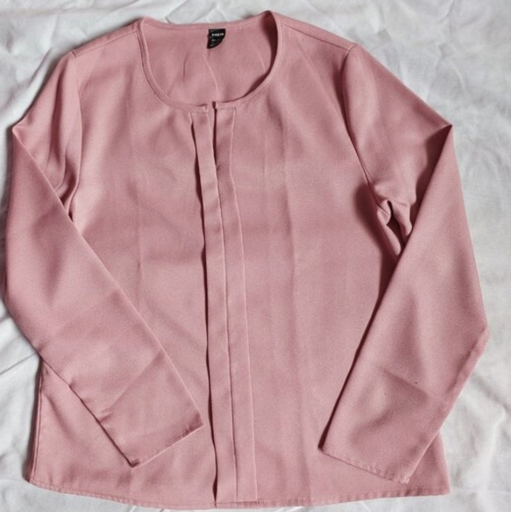 XS SHEIN Dusty Rose pink long sleeve blouse‎ - CES